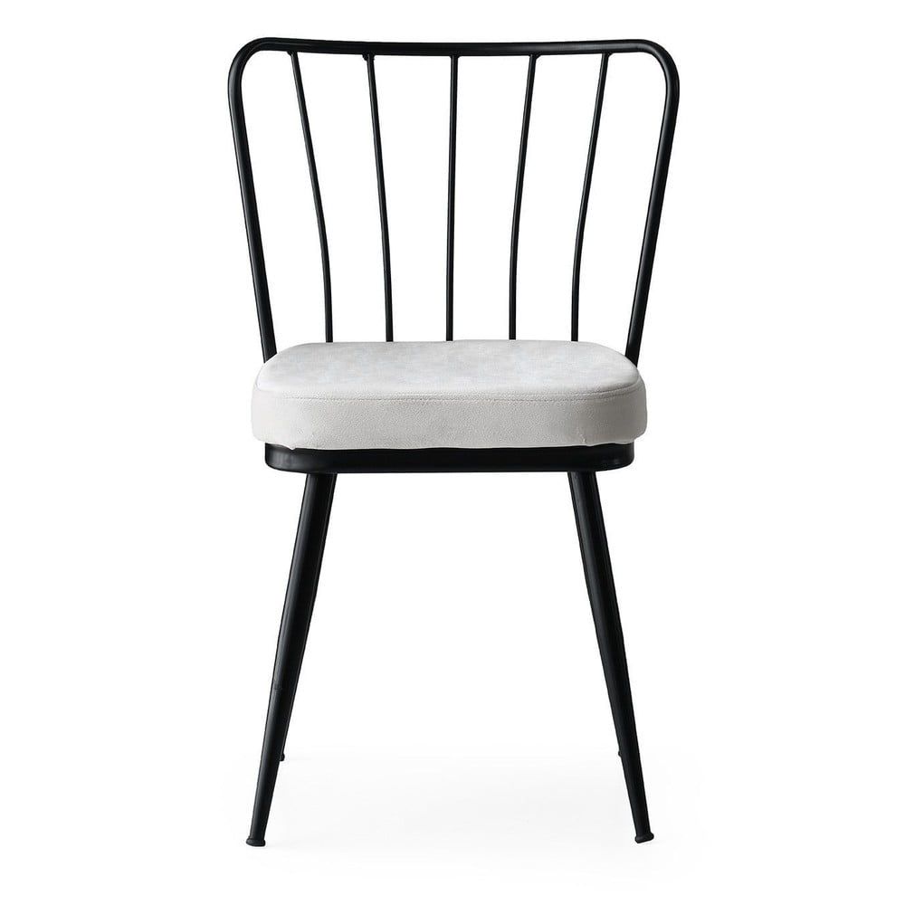 Bílo-černé kovové jídelní židle v sadě 2 ks Yildiz – Kalune Design - Bonami.cz