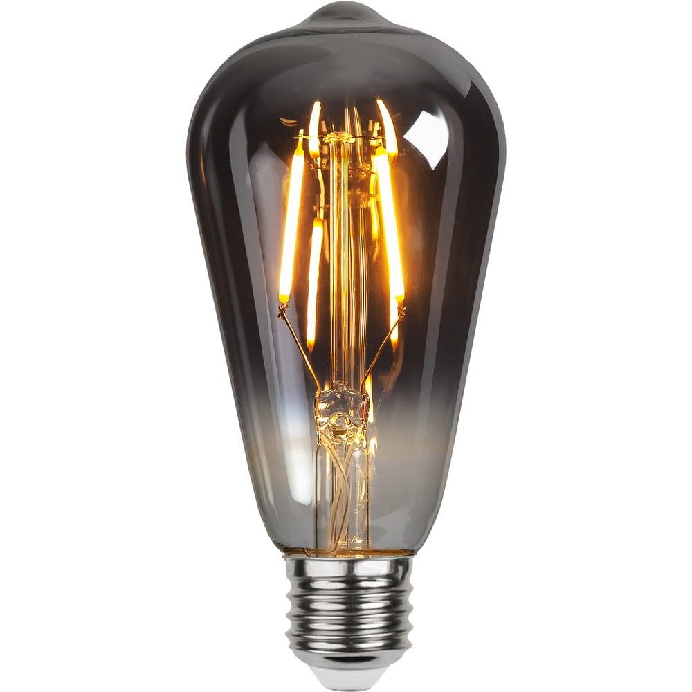 Teplá LED filamentová žárovka E27, 2 W Plain Smoke – Star Trading - Bonami.cz