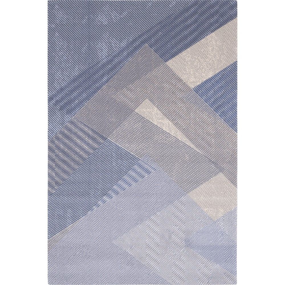 Světle modrý vlněný koberec 133x180 cm Mesh – Agnella - Bonami.cz