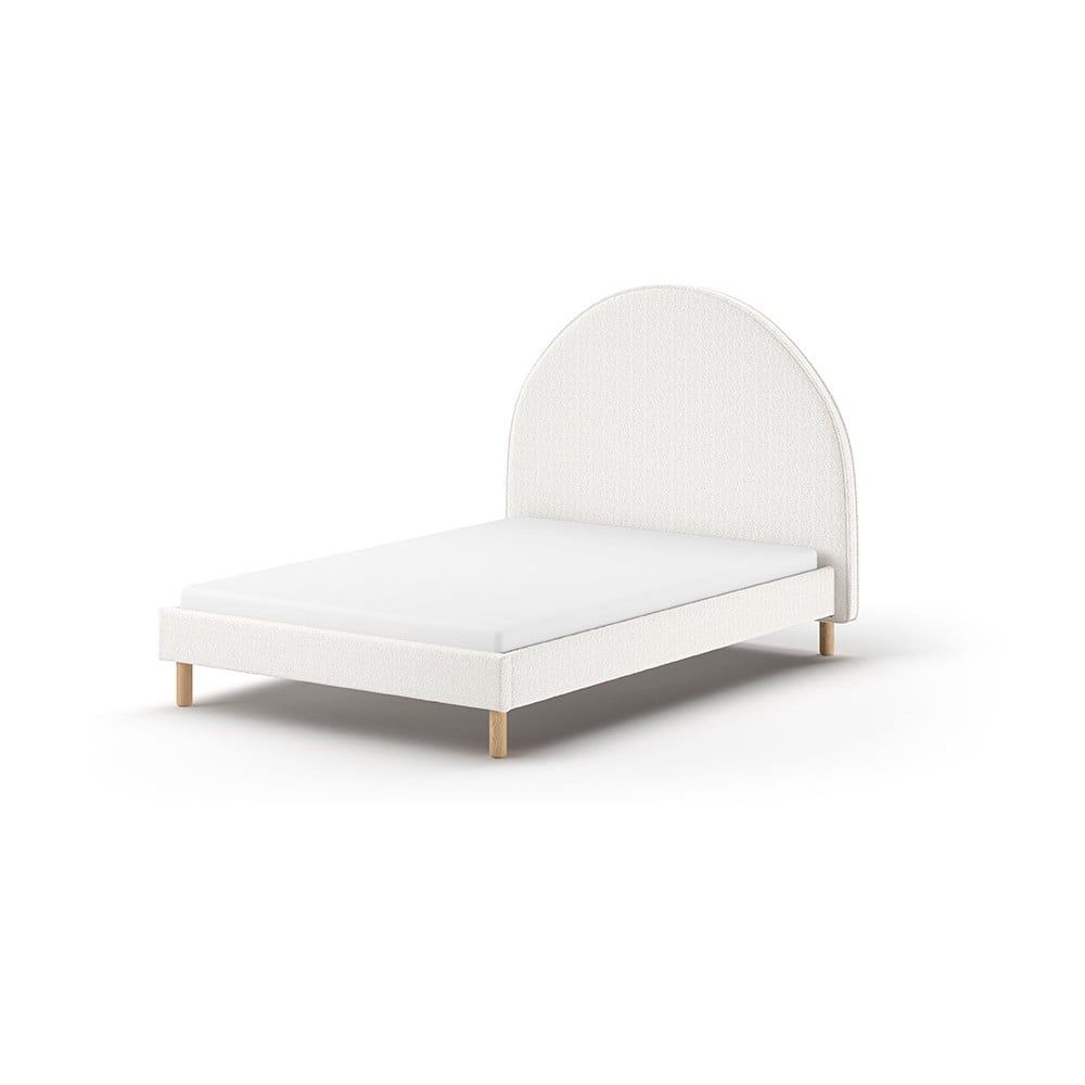 Bílá čalouněná jednolůžková postel s roštem 140x200 cm MOON – Vipack - Bonami.cz