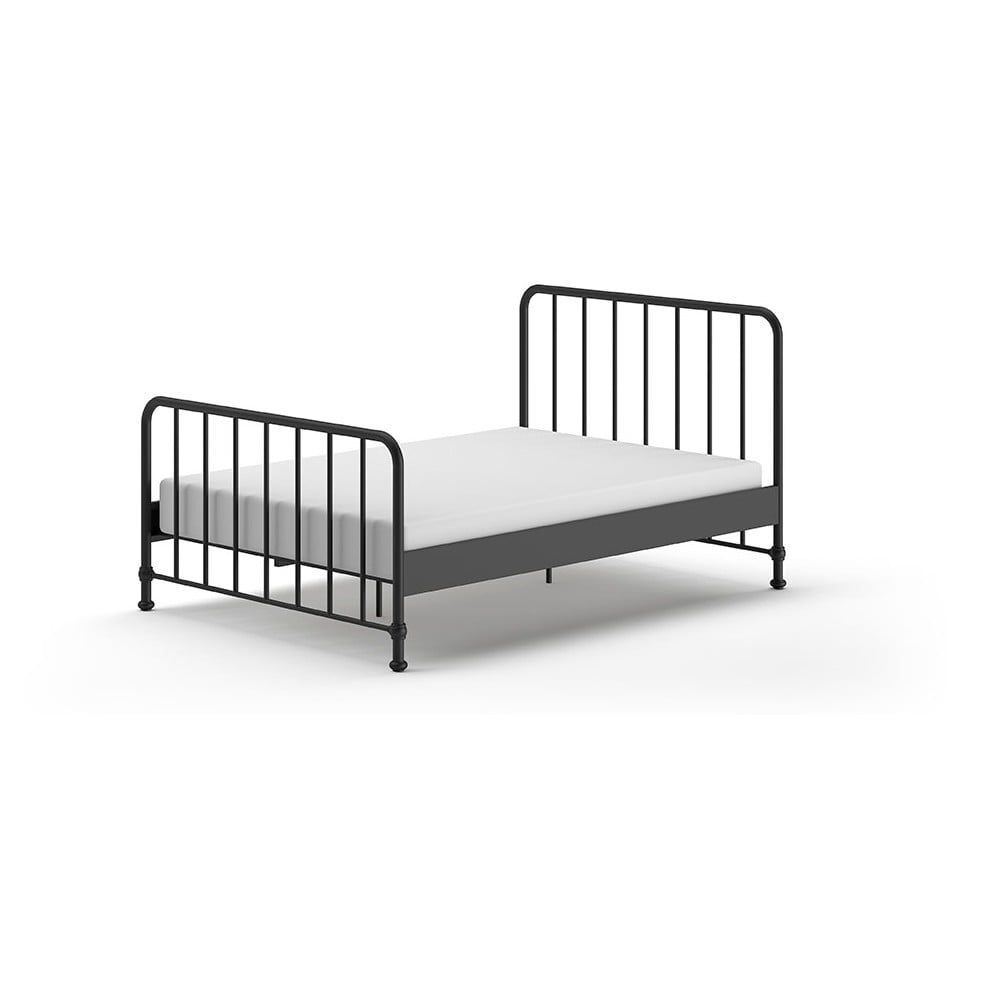 Černá kovová jednolůžková postel s roštem 140x200 cm BRONXX – Vipack - Bonami.cz