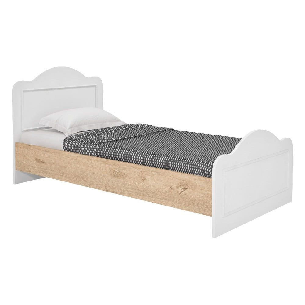 Jednolůžková postel v bílo-přírodní barvě 90x190 cm Alessa – Kalune Design - Bonami.cz
