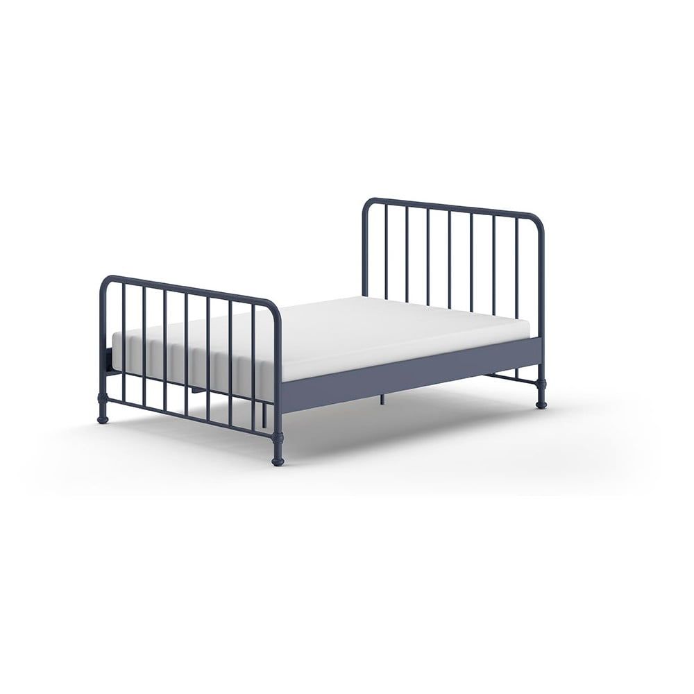 Modrá kovová jednolůžková postel s roštem 140x200 cm BRONXX – Vipack - Bonami.cz