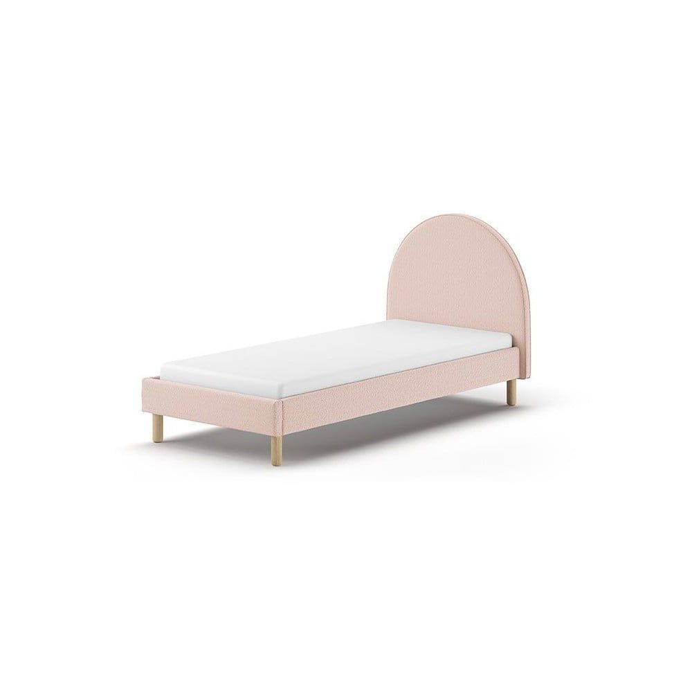 Růžová čalouněná jednolůžková postel s roštem 90x200 cm MOON – Vipack - Bonami.cz