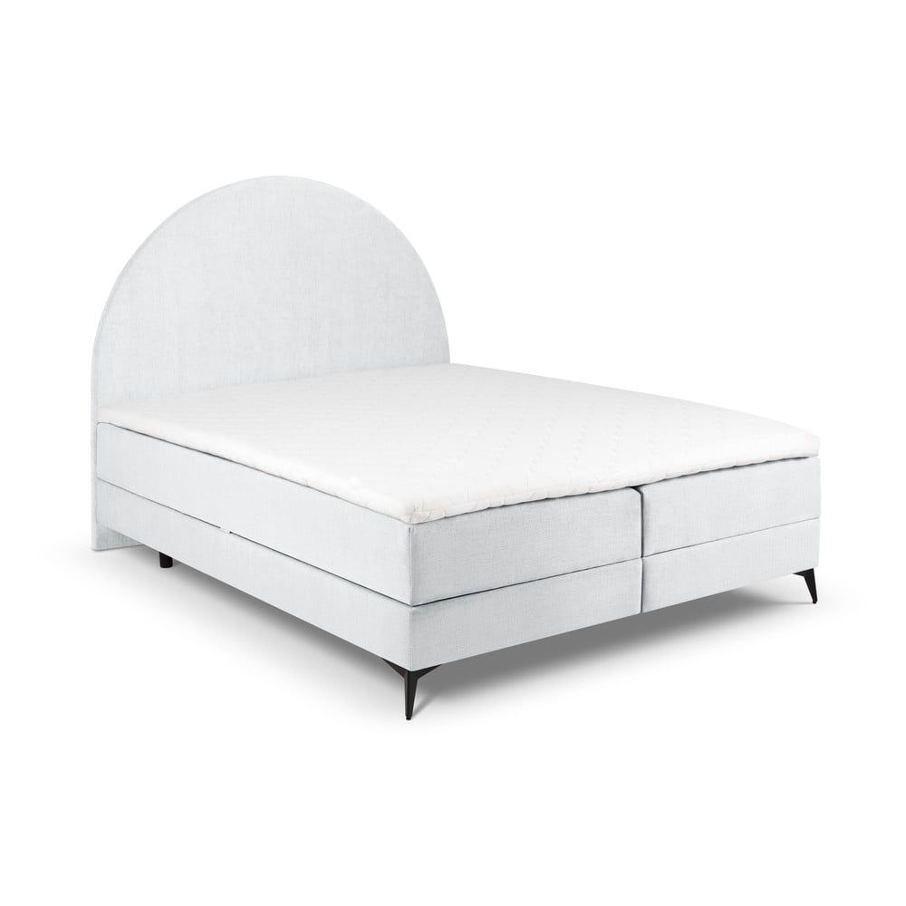 Světle šedá boxspring postel s úložným prostorem 160x200 cm Sunrise – Cosmopolitan Design - Bonami.cz