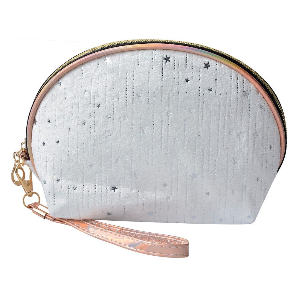 Bílá dámská toaletní taška s hvězdičkami Stars - 22*8*14 cm Clayre & Eef - LaHome - vintage dekorace