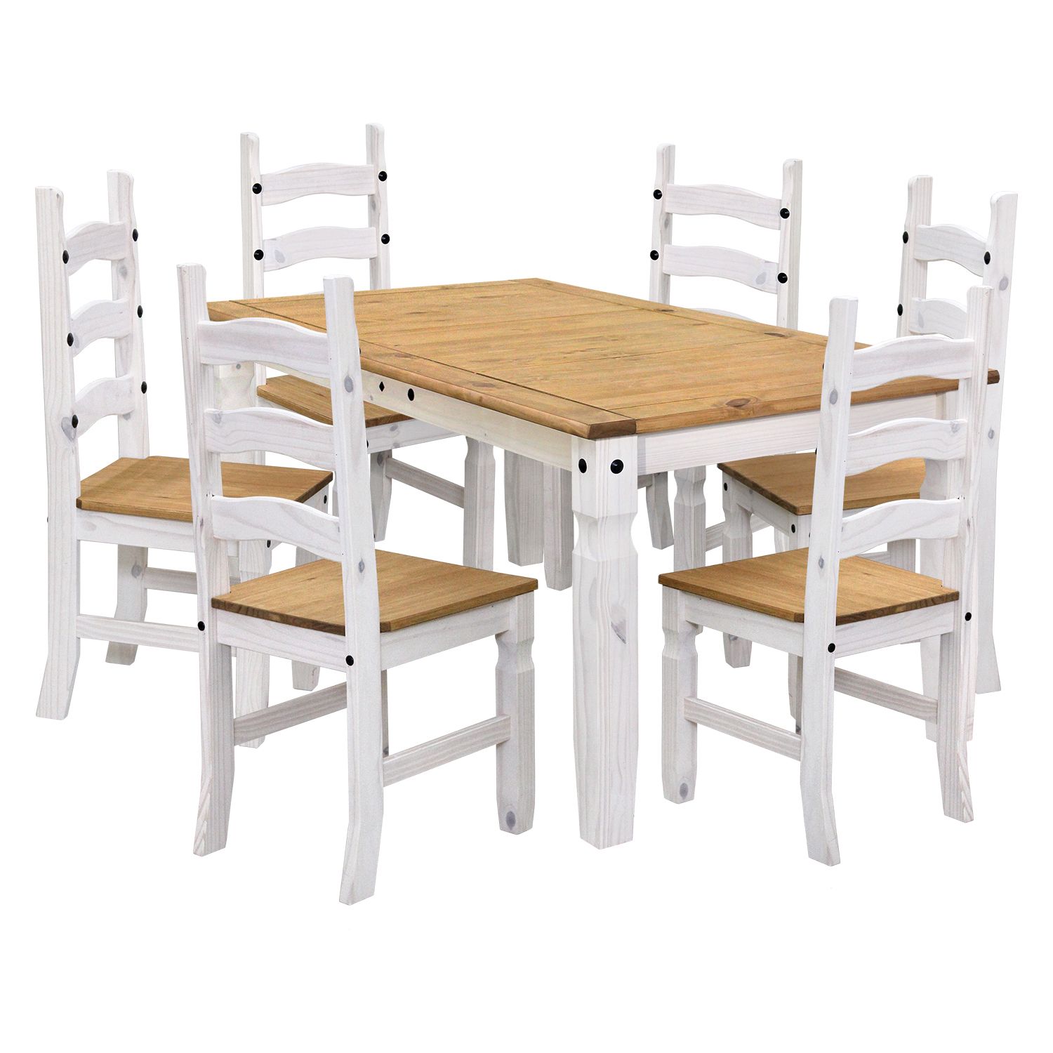 Jídelní stůl CORONA 16110B + 6 židlí CORONA 160204B - IDEA nábytek