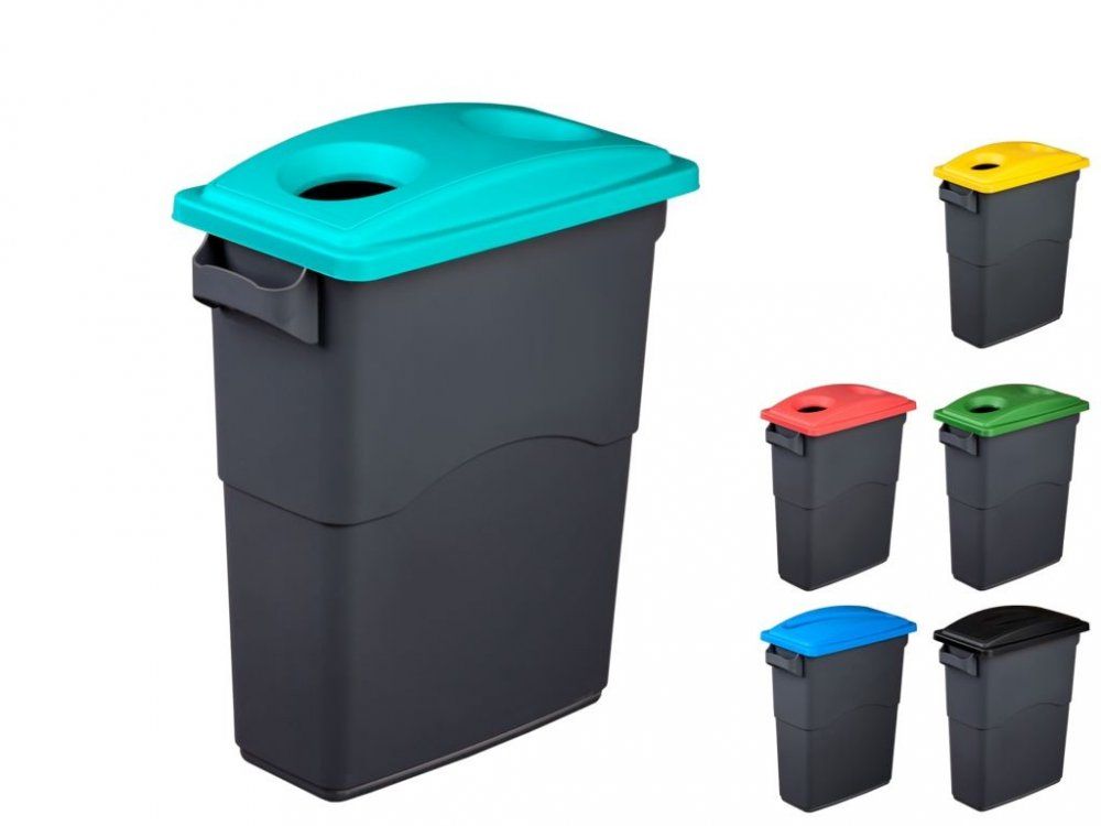 Odpadkový koš na tříděný odpad ECOSORT, 60 l - NP-DESIGN, s.r.o.