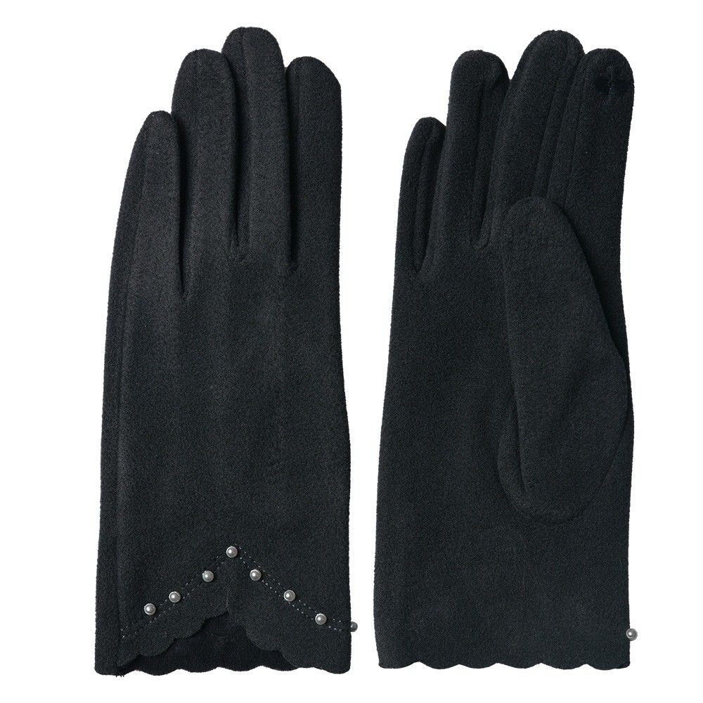 Šedé dámské zimní rukavice - 9*24 cm Clayre & Eef - LaHome - vintage dekorace
