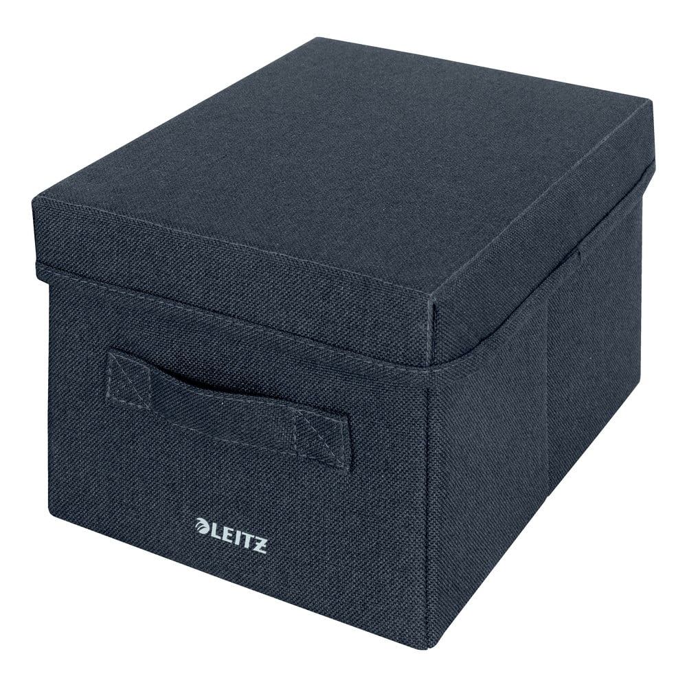 Tmavě šedé látkové úložné boxy v sadě 2 ks s víkem 19x28.5x16 cm – Leitz - Bonami.cz
