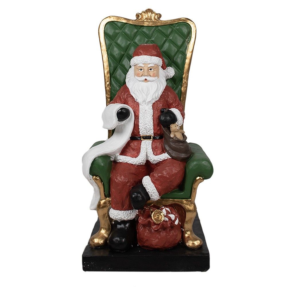 Vánoční dekorace socha Santa v zámecké křesle - 50*50*106 cm Clayre & Eef - LaHome - vintage dekorace