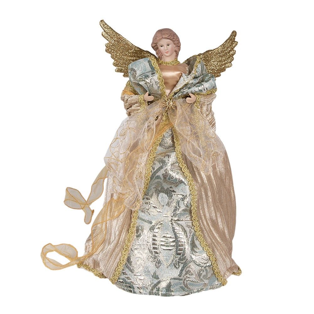 Dekorace socha Anděl ve zdobných šatech - 26*16*43 cm Clayre & Eef - LaHome - vintage dekorace