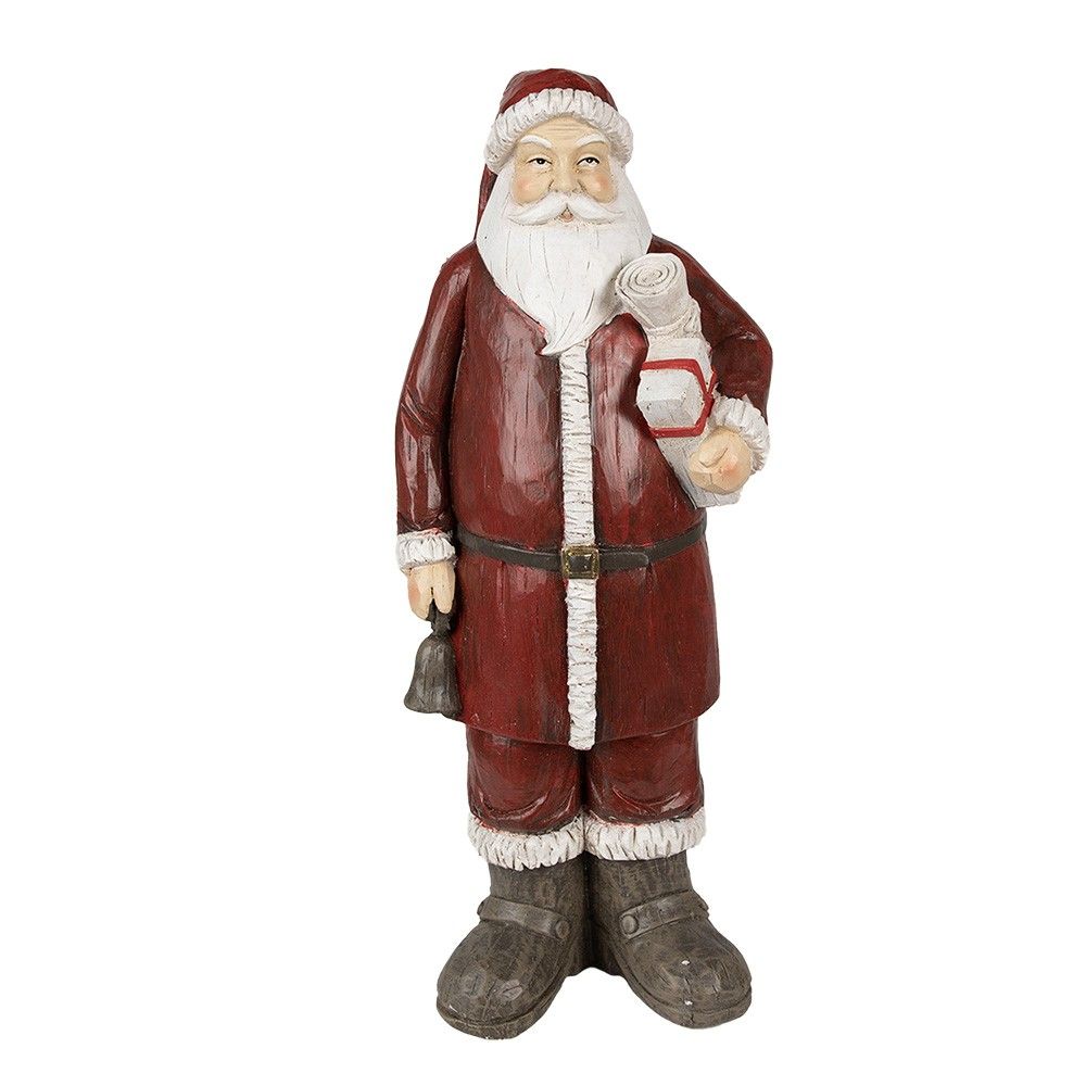 Červená vánoční dekorace Santa - 18*14*46 cm Clayre & Eef - LaHome - vintage dekorace