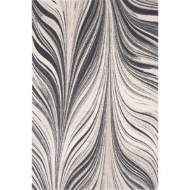 Krémovo-šedý vlněný koberec 160x240 cm Zebre – Agnella