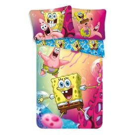 Bavlněné dětské povlečení na jednolůžko 140x200 cm Sponge Bob – Jerry Fabrics