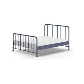 Modrá kovová jednolůžková postel s roštem 160x200 cm BRONXX – Vipack