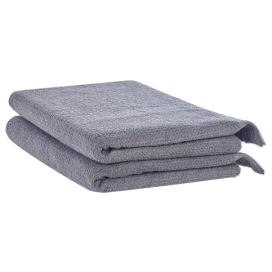 Sada 2 bavlněných froté ručníků šedé ATIU