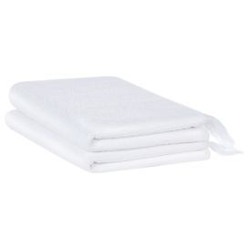 Sada 2 bavlněných froté ručníků bílé ATIU