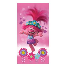 Růžová bavlněná dětská osuška 70x140 cm Trolls – Jerry Fabrics