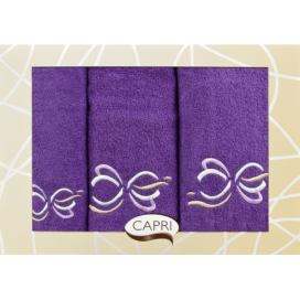 Sada ručníků Capri AGNES 26 3 ks. fialový + Růžová