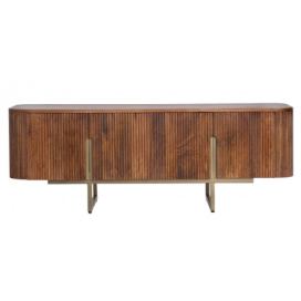 BIZZOTTO dřevěný TV stolek VILAS hnědý 140x42 cm