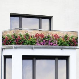 Plastová balkonová zástěna 500x85 cm Flowers – Maximex