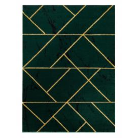 Dywany Łuszczów Kusový koberec Emerald geometric 1012 green and gold - 80x150 cm Mujkoberec.cz