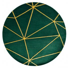 Dywany Łuszczów Kusový koberec Emerald 1013 green and gold kruh - 120x120 (průměr) kruh cm Mujkoberec.cz