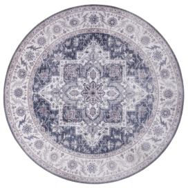 Nouristan - Hanse Home koberce Kusový koberec Asmar 104003 Mauve/Pink kruh - 160x160 (průměr) kruh cm Mujkoberec.cz
