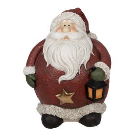 Vánoční dekorace socha Santa s lucernou - 70*60*83 cm Clayre & Eef LaHome - vintage dekorace