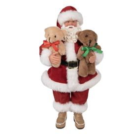 Vánoční dekorace Santa Claus s medvídky - 16*8*28 cm Clayre & Eef