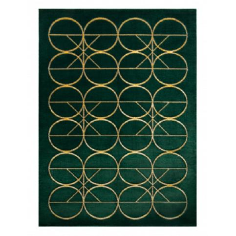 Dywany Łuszczów Kusový koberec Emerald 1010 green and gold - 80x150 cm Mujkoberec.cz