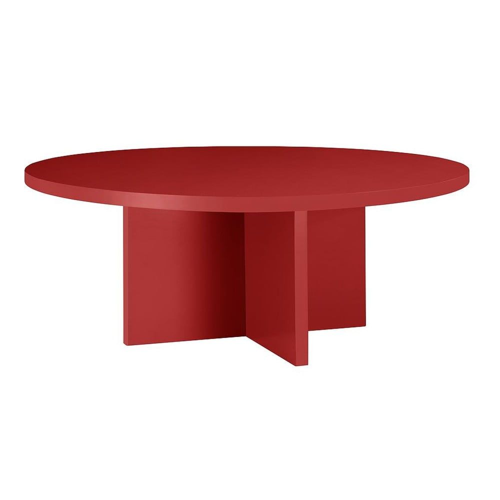 Červený kulatý konferenční stolek ø 80 cm Pausa – Really Nice Things - Bonami.cz