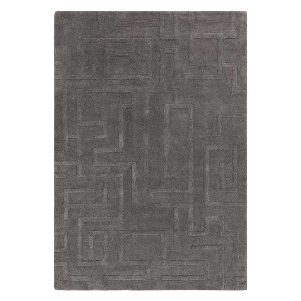 Antracitový vlněný koberec 120x170 cm Maze – Asiatic Carpets - Bonami.cz