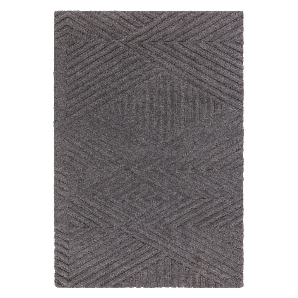 Antracitový vlněný koberec 120x170 cm Hague – Asiatic Carpets - Bonami.cz