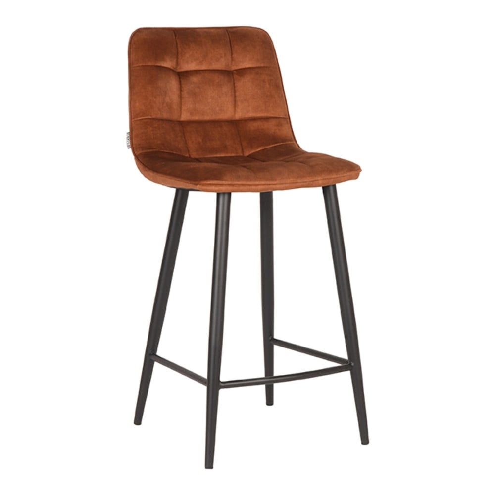 Sametové barové židle v cihlové barvě v sadě 2 ks 94 cm Jelt – LABEL51 - Bonami.cz