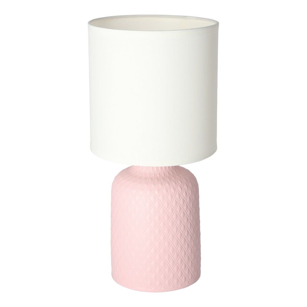Růžová stolní lampa s textilním stínidlem (výška 32 cm) Iner – Candellux Lighting - Bonami.cz
