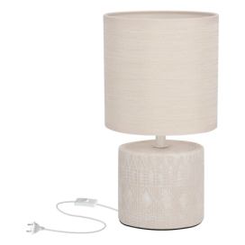 Béžová stolní lampa s textilním stínidlem (výška 26 cm) Dina – Candellux Lighting