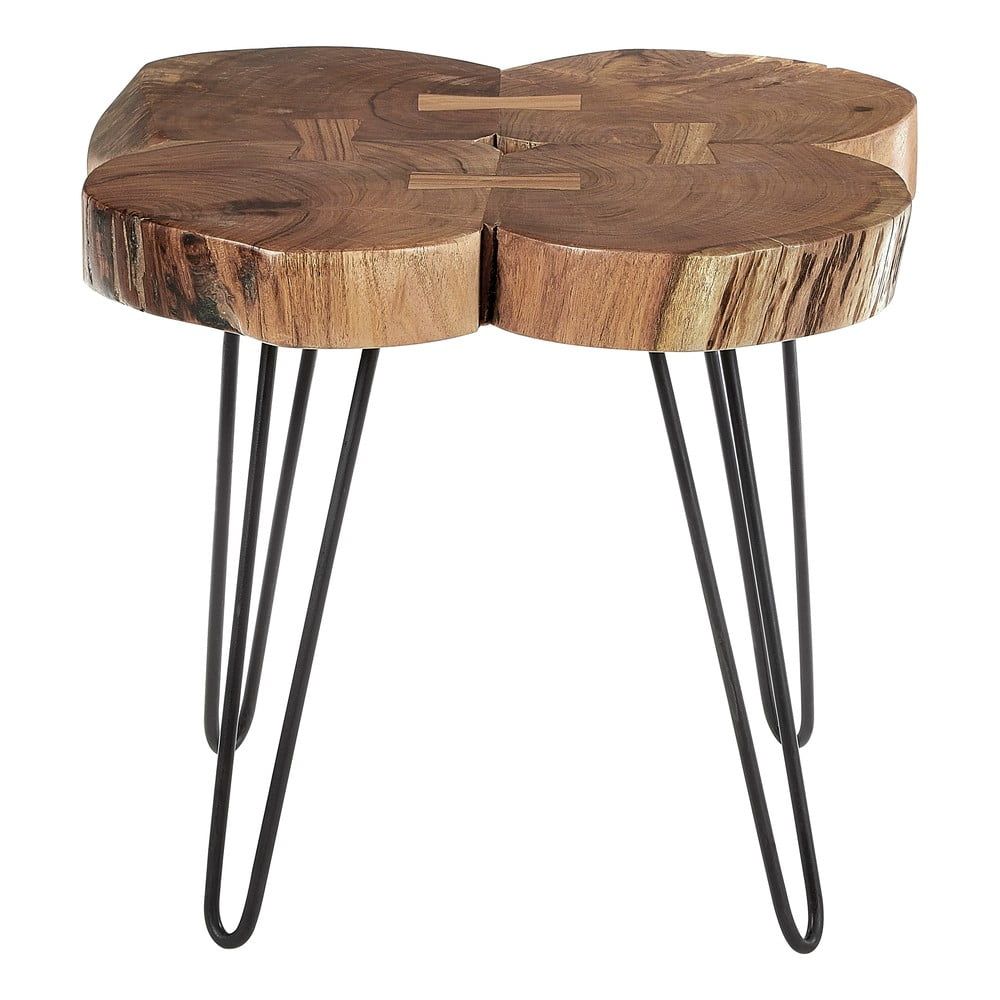 Odkládací stolek s deskou z akácie 50x50 cm Nandri – Premier Housewares - Bonami.cz