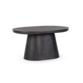 BIZZOTTO Černý konferenční stolek FUJI 80x56 cm