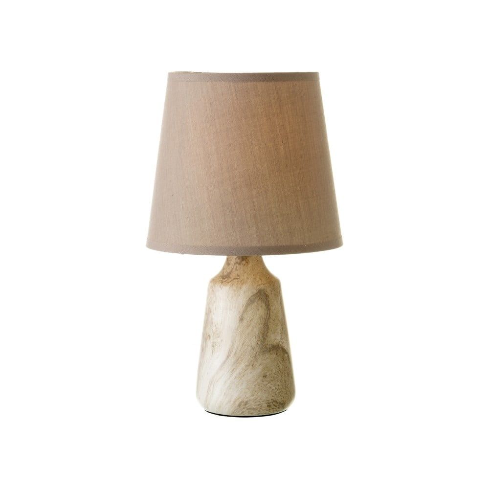 Béžová keramická stolní lampa s textilním stínidlem (výška 28 cm) – Casa Selección - Bonami.cz