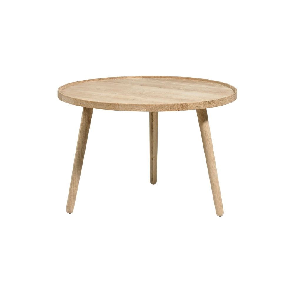 Kulatý konferenční stolek z dubového dřeva v přírodní barvě ø 70,5 cm Ebern – Villa Collection - Bonami.cz