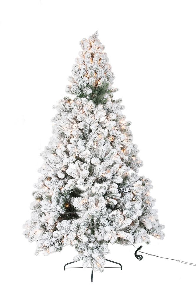Zasněžený vánoční stromek s led světýlky Snowy - 105*105*185cm J-Line by Jolipa - LaHome - vintage dekorace