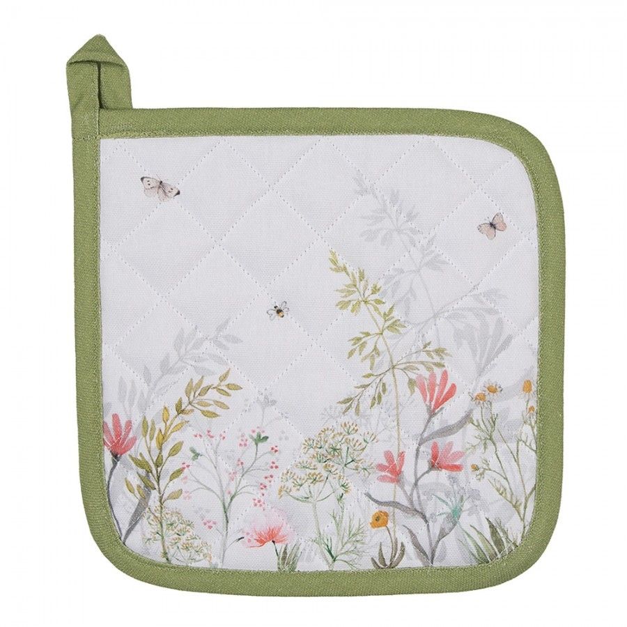 Bavlněná chňapka - podložka s lučními květy Wildflower Fields - 20*20 cm Clayre & Eef - LaHome - vintage dekorace