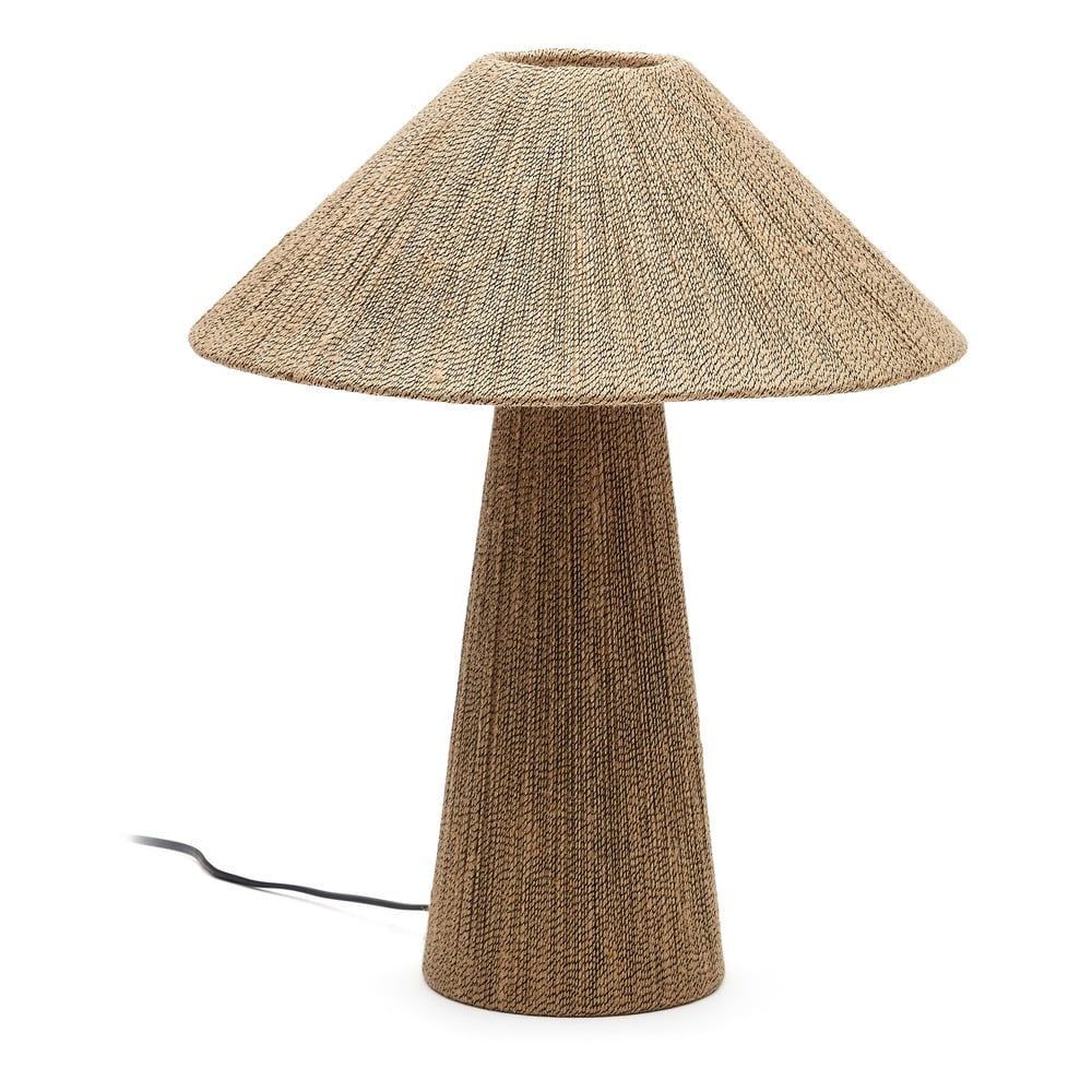 Světle hnědá stolní lampa se stínidlem z juty (výška 46 cm) Renee – Kave Home - Bonami.cz