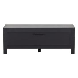 Černý TV stolek z borovicového dřeva 120x45 cm Bonk – Basiclabel 