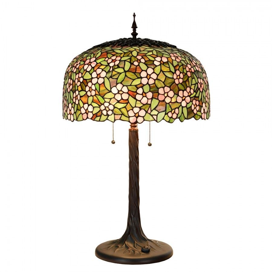 Barevná stolní lampa Tiffany Flower Garden - Ø 46*72cm Clayre & Eef - LaHome - vintage dekorace