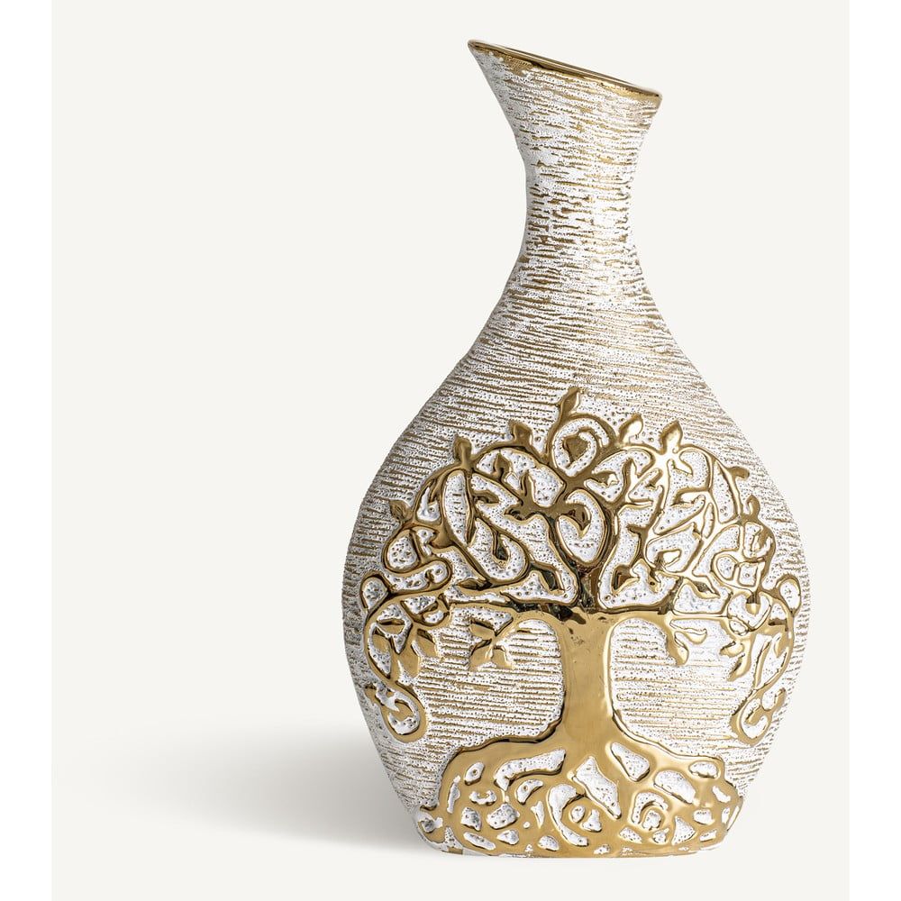 Keramická váza ve zlaté barvě Tree – Burkina - Bonami.cz