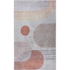 Pratelný koberec v oranžovo-krémové barvě 80x150 cm – Vitaus