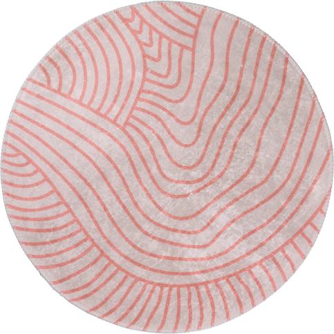 Pratelný kulatý koberec ve světle růžovo-krémové barvě ø 80 cm Yuvarlak – Vitaus Bonami.cz